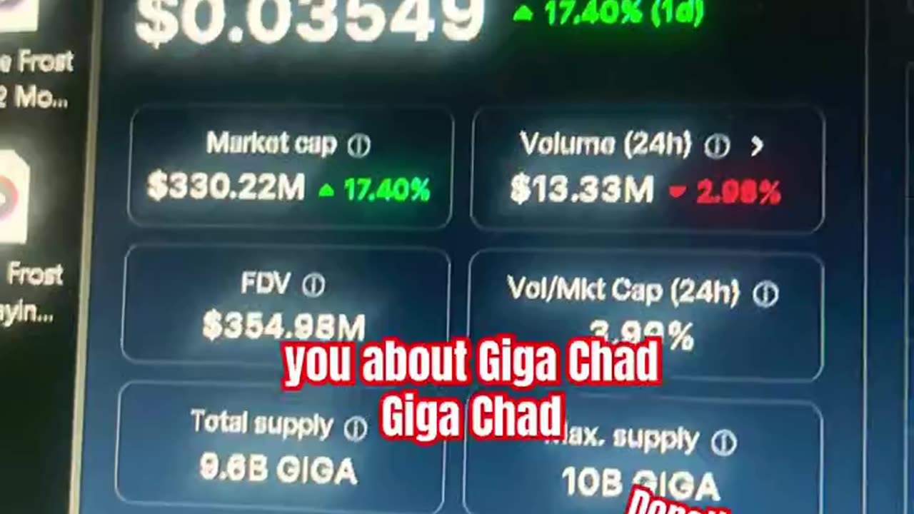 gigachad daily prediction crypto coin 17% #fyp