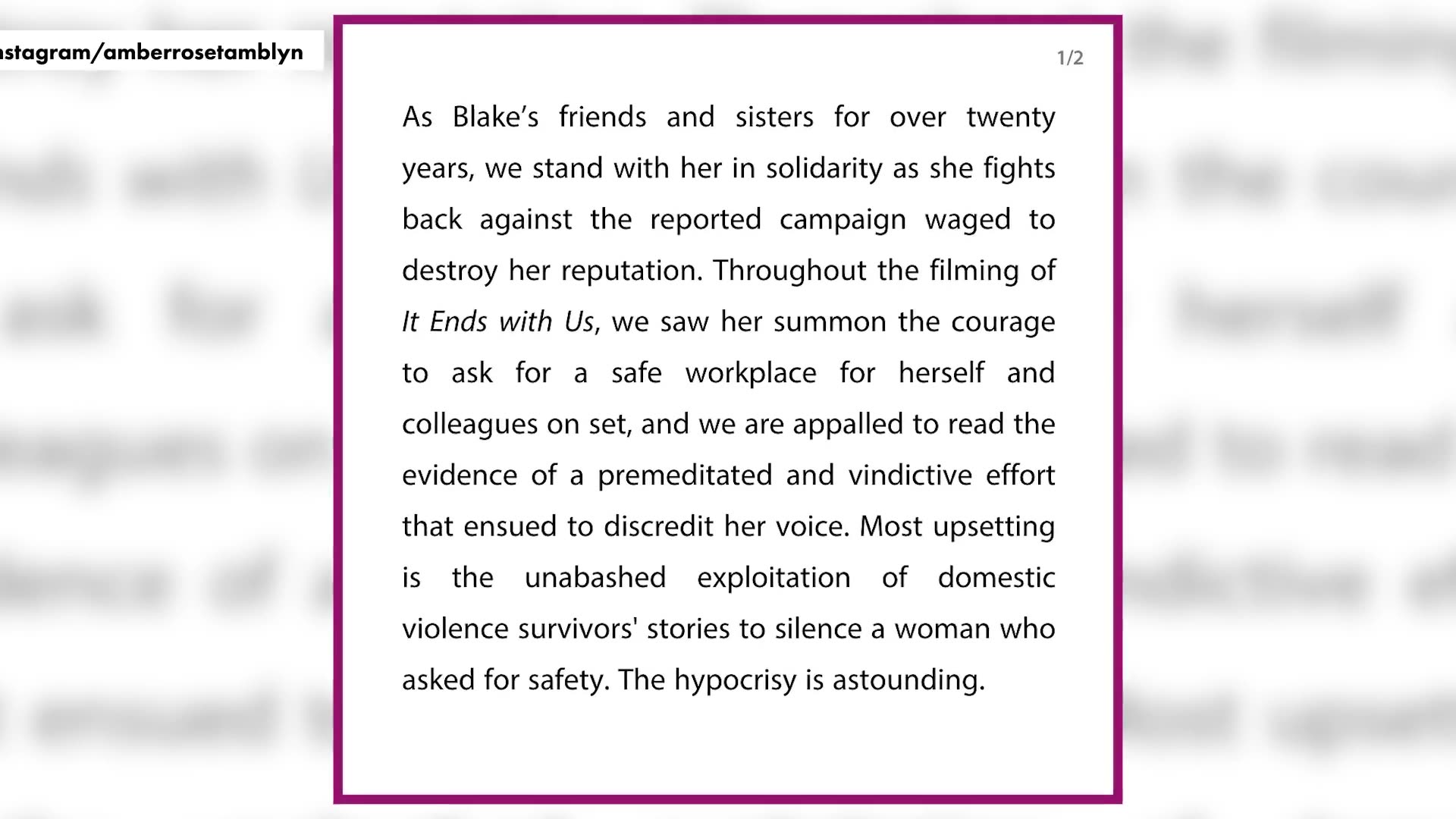 Blake Lively's friends and family respond amid bombshell complaint against Justin Baldoni