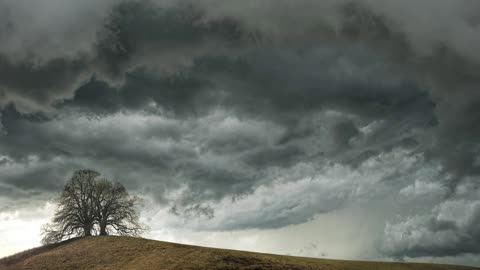 Thunderstorm Over Hills | 8 Hours of Rain and Thunder for Sleep, Relaxation and Meditation