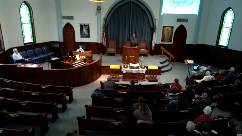 First Baptist Church, Loudonville, Ohio church service March 9, 2025.