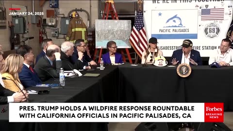 FULL ROUNDTABLE: Trump Speaks To Los Angeles Officials, Police About Wildfires During CA Trip