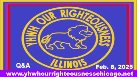 Sabbath with YHWH OUR RIGHTEOUSNESS Chicago [Saturday, February 15, 2025] 9:00 a.m. Central/10:00 a.m. Eastern (Jews are Edomites, descendants of Esau)