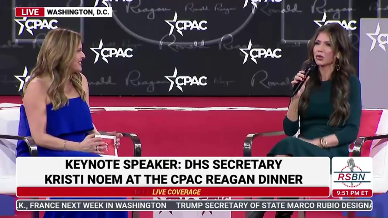 RSBN CPAC Reagan Dinner Keynote Speaker DHS Secretary Kristi Noem - 2-21-25