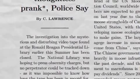 Ronald Reagan Cut Up While Talking - A Corrupted Betamax Recording