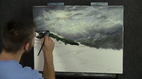 Oil Painting - Clouds over the Valley - Kevin Hill