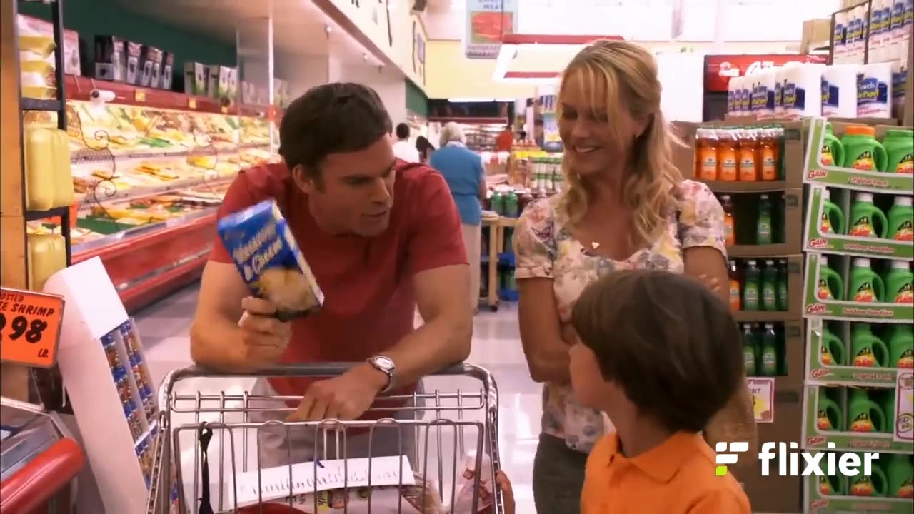 Dexter goes shopping with kids and rita