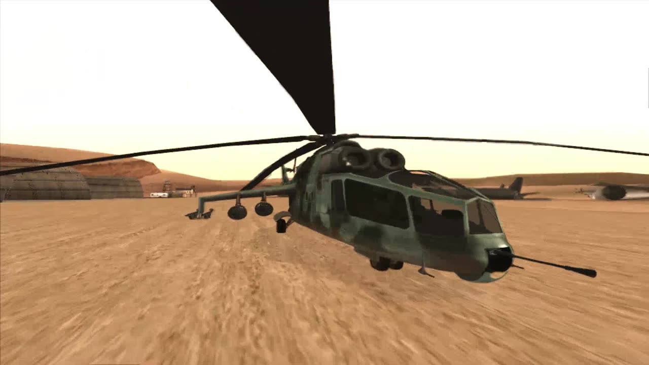 Soviet Army MI-24A attack helicopter