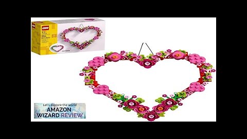 LEGO Heart Ornament Building Toy Kit Heart Shaped Arrangement of Artificial Flowers Review