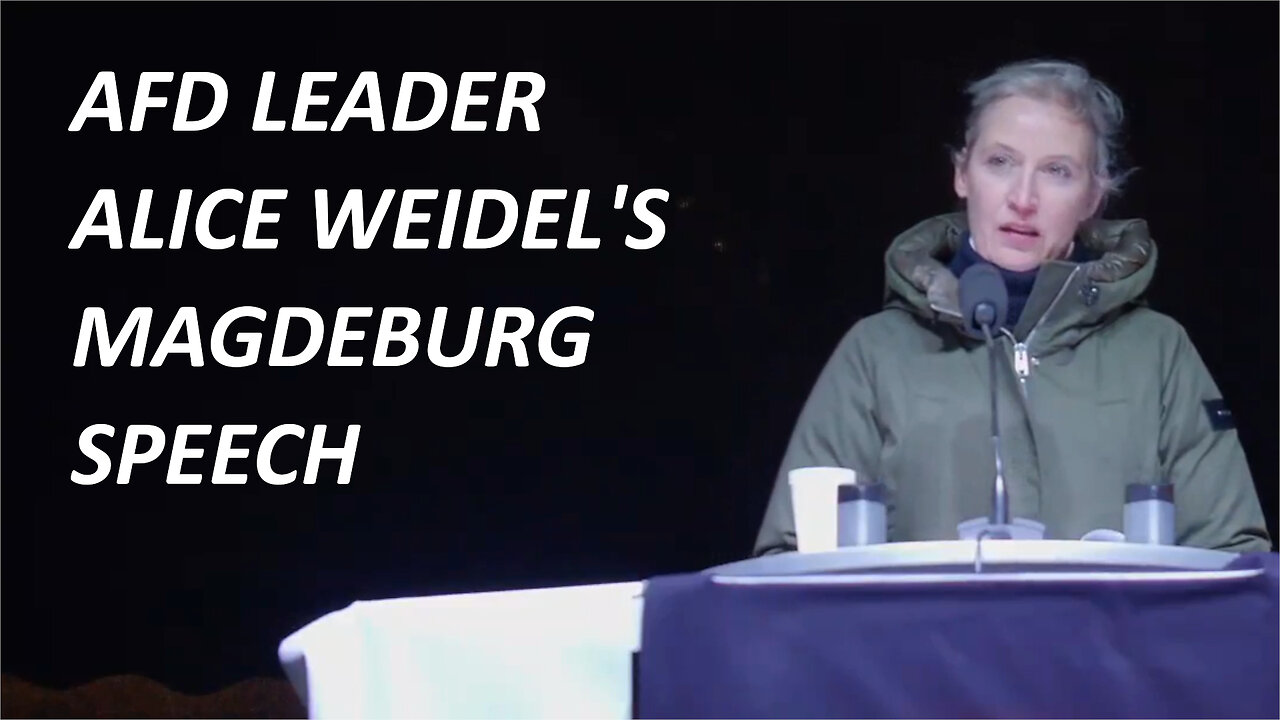 Speech by AfD leader Alice Weidel in Magdeburg after Christmas market attack, English subtitles