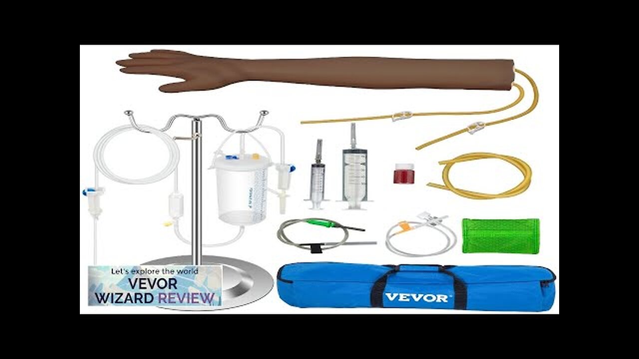 VEVOR Phlebotomy Practice Kit Dark Skin IV Practice Kit Venipuncture Learning Phlebotomy Review