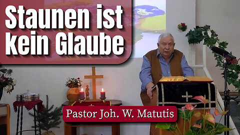 Staunen ist kein Glaube