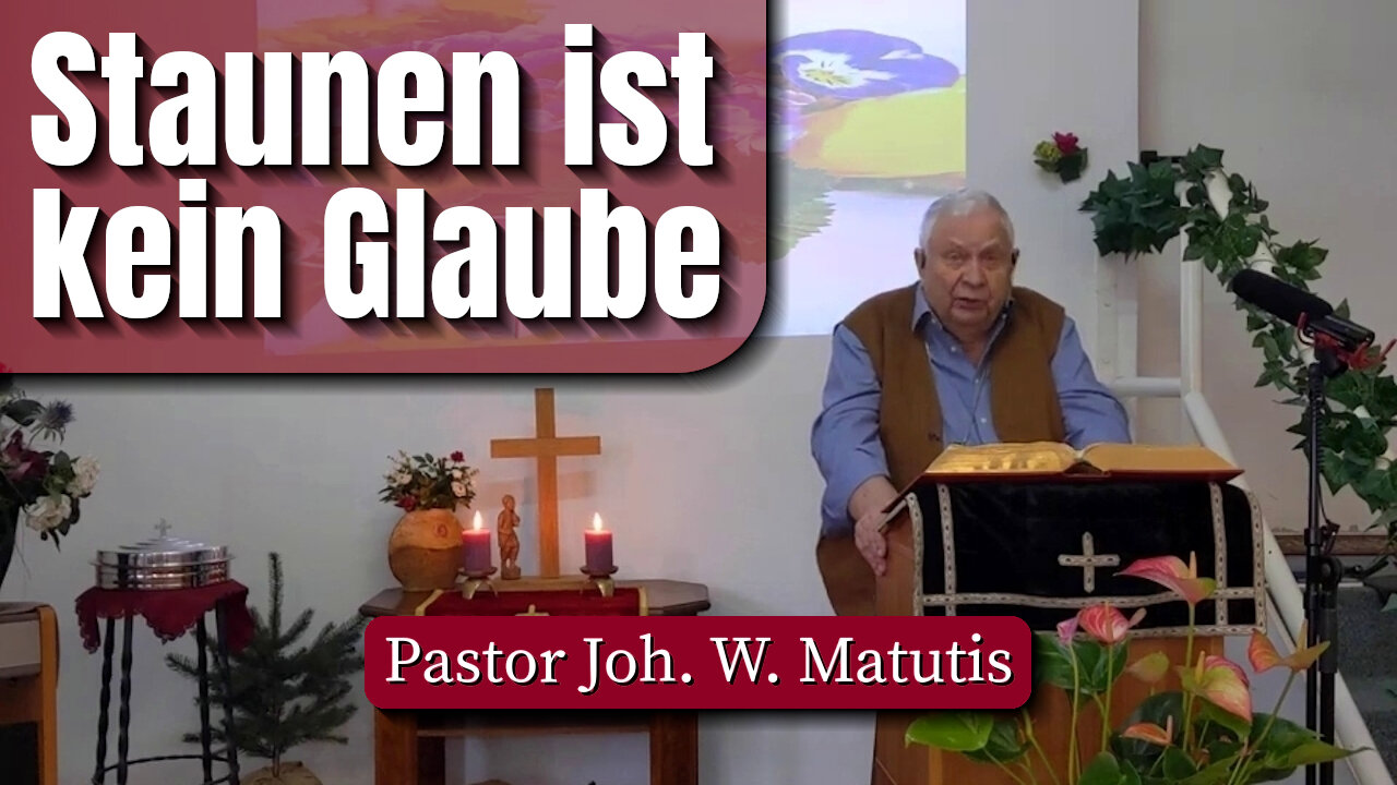 Staunen ist kein Glaube