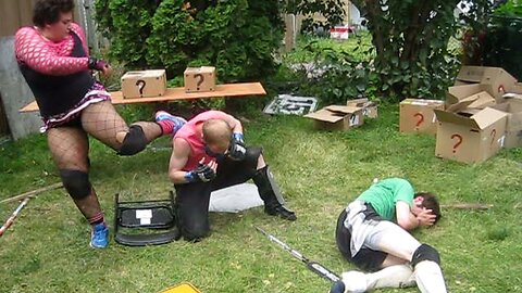 Mystery Box Match - Miniak VS Ric Roberts VS Xacutor - CHW Backyard Wrestling