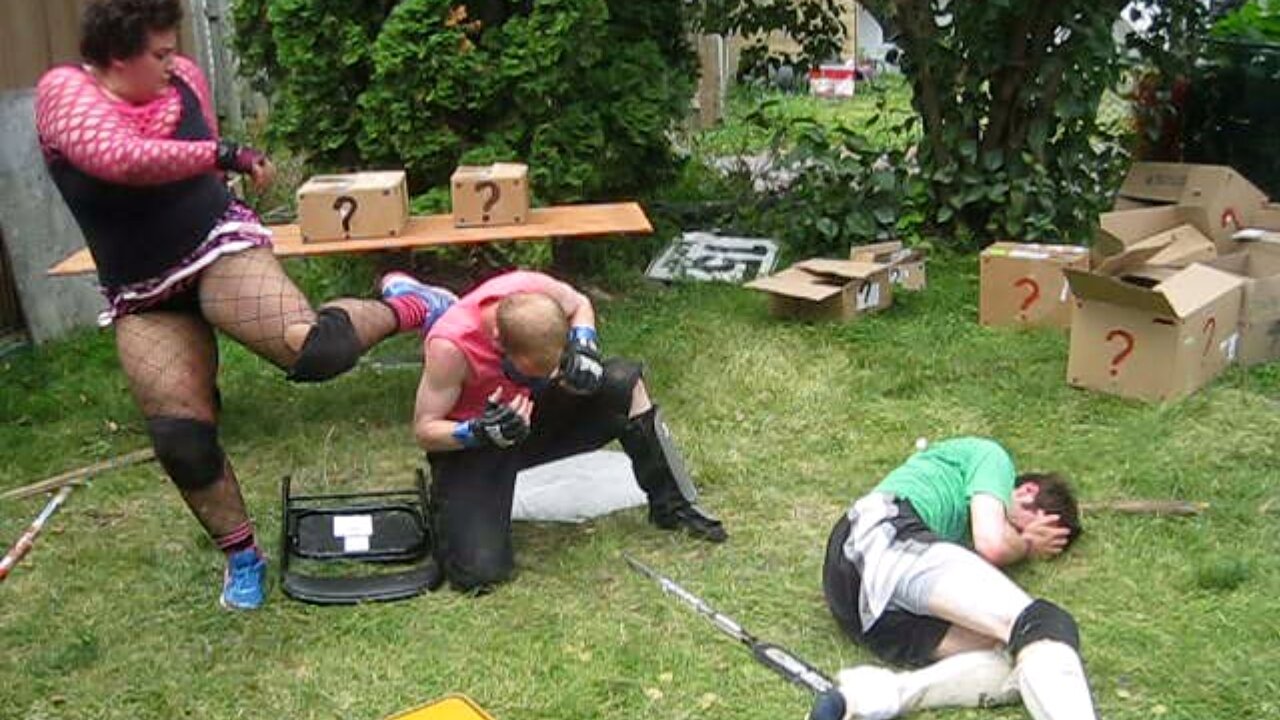 Mystery Box Match - Miniak VS Ric Roberts VS Xacutor - CHW Backyard Wrestling