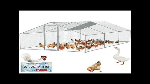 VEVOR Large Metal Chicken Coop 9.8x19.3x6.5 ft Walk-in Chicken Runs for Yard Review