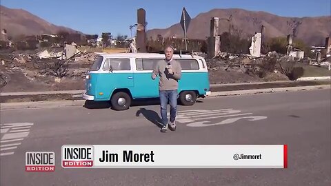 BLUE Volkswagen left UNTOUCHED by Malibu Fire, reminiscent of BLUE objects in the Maui Fires 🚌 ️‍🔥