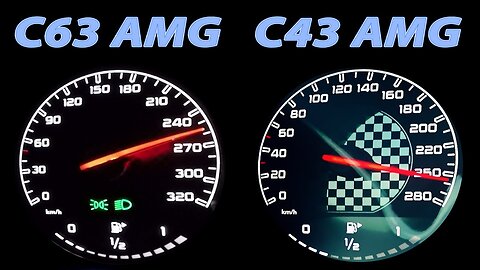 Mercedes C63 AMG vs C43 AMG Acceleration 0-250 V8 Sound V6 Sound C450 AMG W205 BerlinTomek