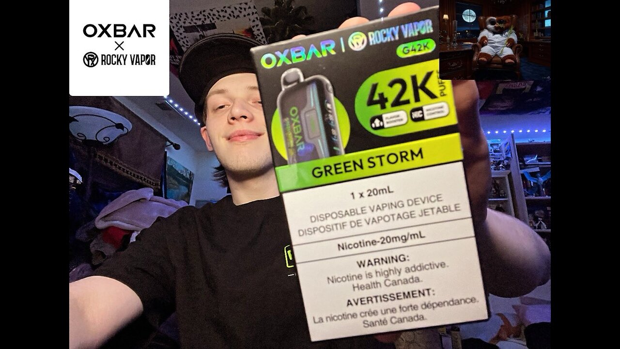 Reviewing OXBAR/RockyVapor Green Storm 42k Vape!! (One of the worst tasting vapes!!!)