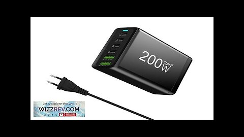 GaN Tech 200W 6-Port USB PD Charger 2USB-A+4USB-C PD Fast Charging Desktop Review