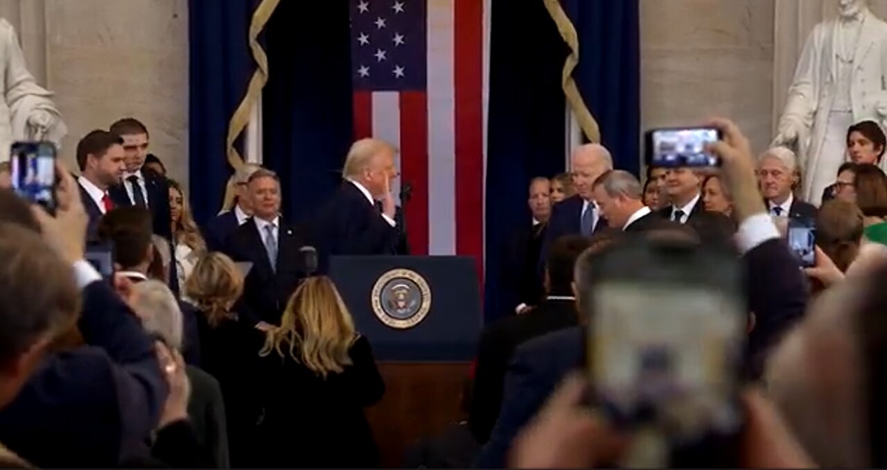 Full Inaugural swearing-in ceremony and speech at the Capitol Rotunda