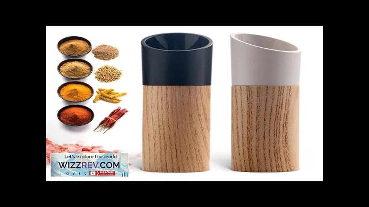 1pc Wooden Grinder Bottle Salt Pepper Mill Spice Nuts Mills Handheld Seasoning Review