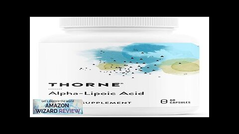 THORNE Alpha-Lipoic Acid 300 mg Supplement Liver Detox Antioxidant Support Review