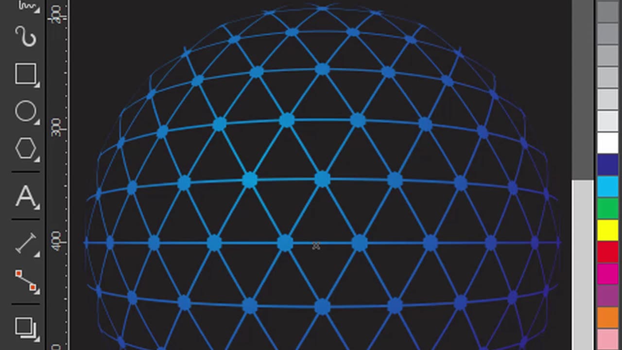 draw technology sphere in coreldraw fast