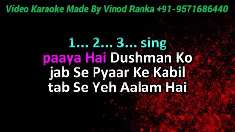 Deewana Mujhsa Nahi_Video karaoke with Scrolling Lyrics_Acoustic