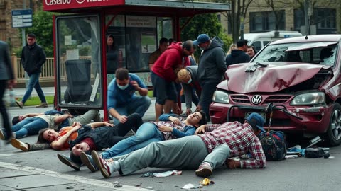 At least 10 injured after car rams into bus stop in Israel