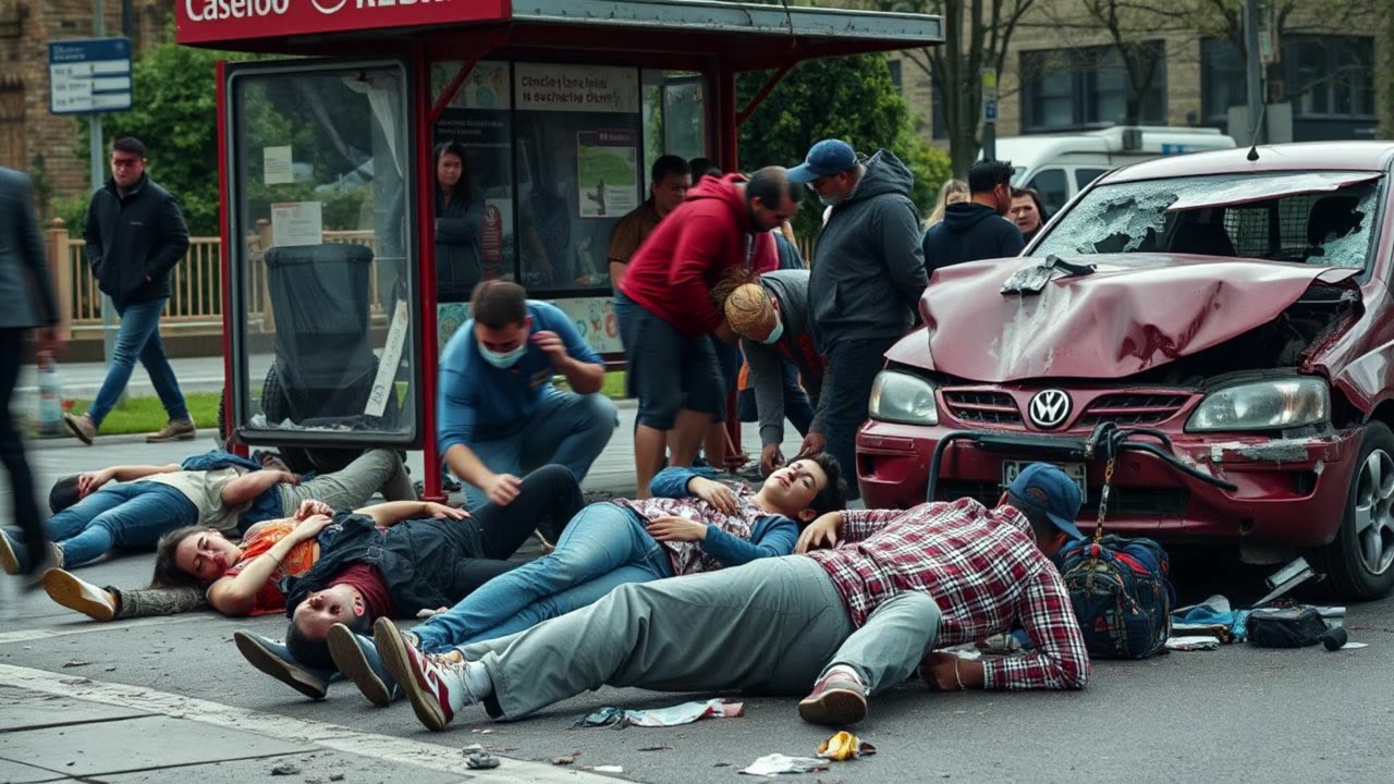 At least 10 injured after car rams into bus stop in Israel