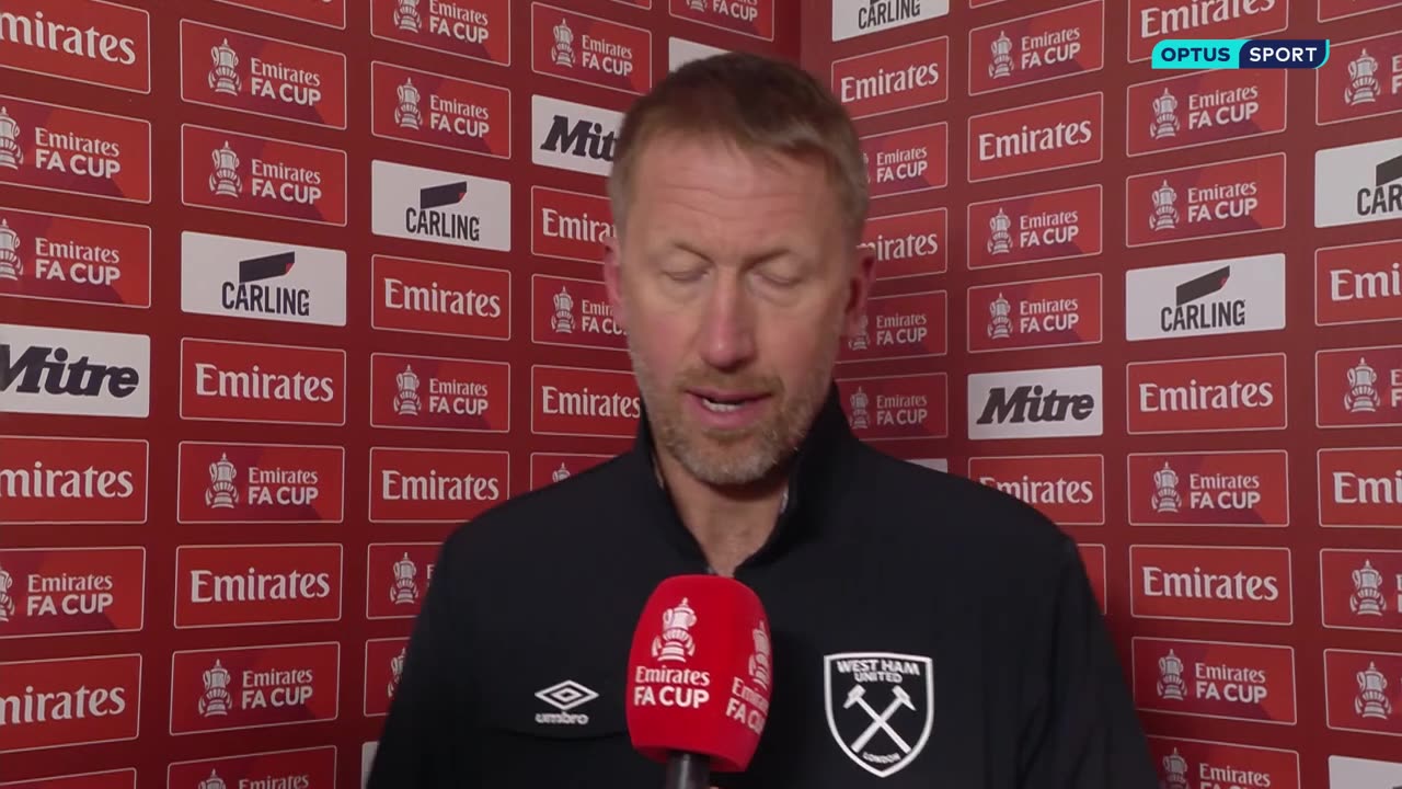 'It didn't look like a corner to me...' | Graham Potter reacts after West Ham knocked out of FA Cup