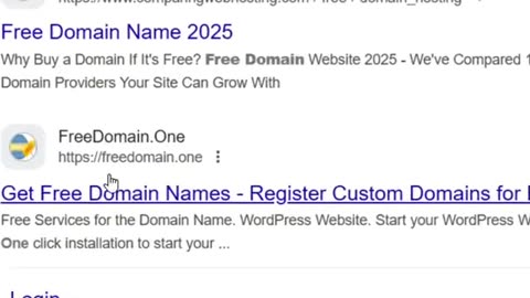 Free Domain for Websites