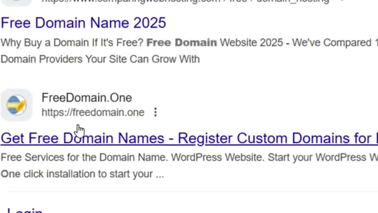 Free Domain for Websites