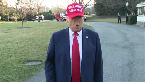 POTUS speaks to the press on the South Lawn of the White House