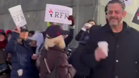 RFK Jr. supporters start to line up outside of his first confirmation hearing!