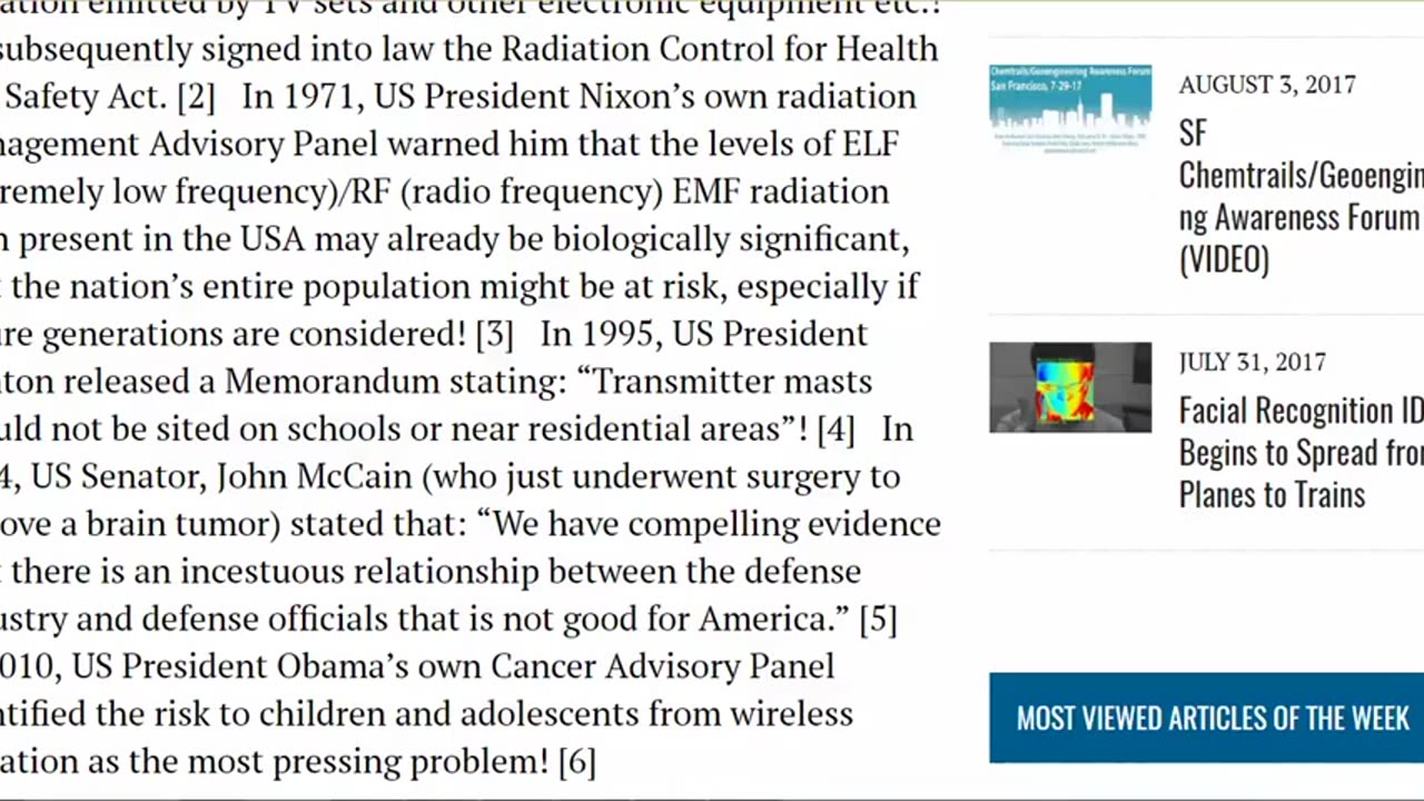 RICK MIRACLE VIDEO LIBRARY #355, 2017 video, 5G Will Irradiate Populations; Violates Human Rights