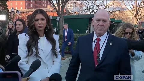 DHS Secretary Noem and Tom Homan Speak to Reporters