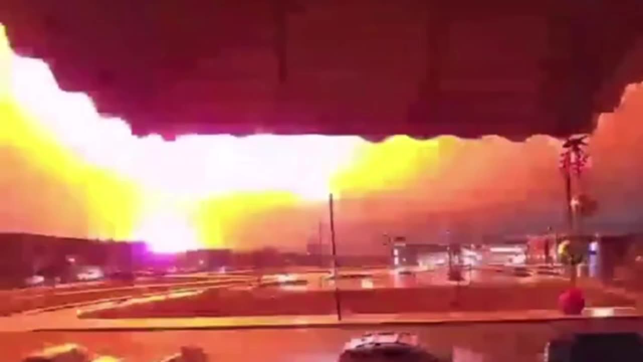 Footage shows an object skyrocketing down to the ground…