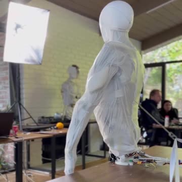 Clone robotics previously released footage of its torso module...
