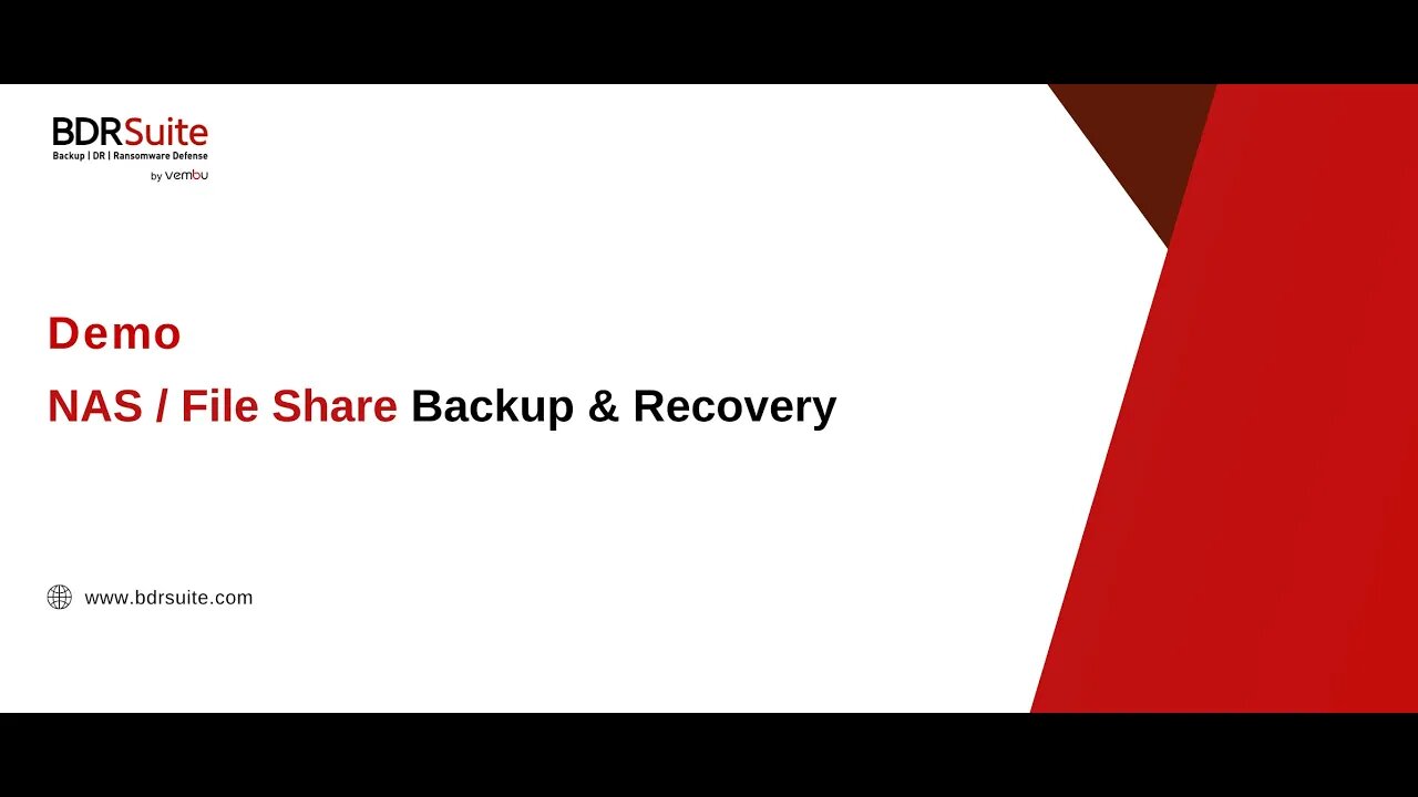 How to Backup and Recovery for NAS/File Share| BDRSuite Demo