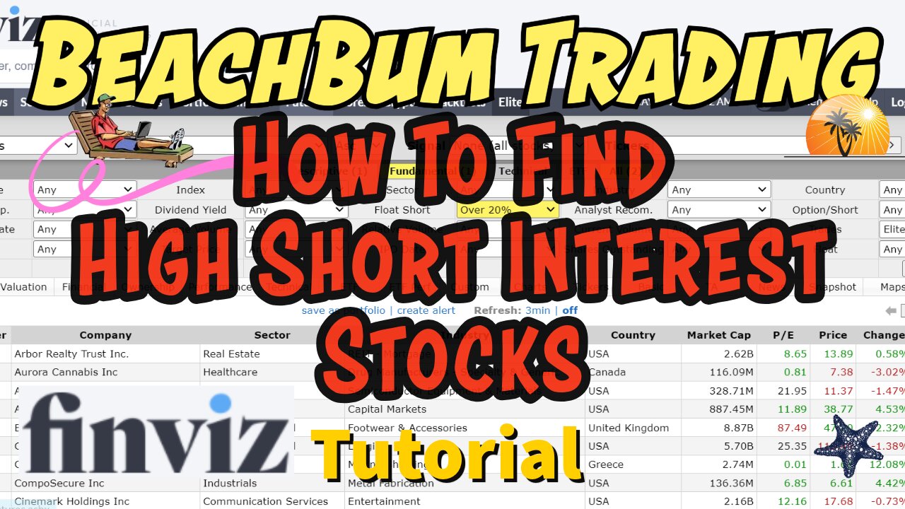 How To Find High Short Interest Stocks | FinViz Tutorial