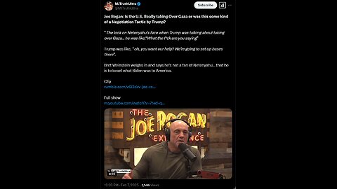 Joe Rogan: Is the U.S. Really taking Over Gaza or was this some kind of a Negotiation Tactic