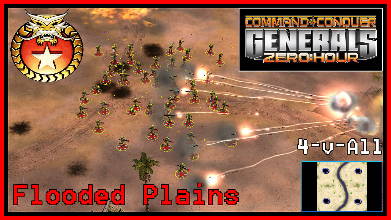 C&C Generals Zero Hour | Infantry General | 4-for-All | Flooded Plains