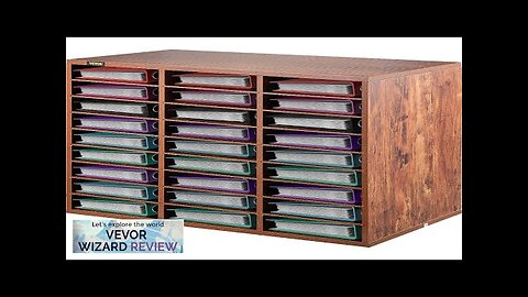 VEVOR 27 Compartments Wood Literature Organizer Adjustable Shelves Medium Density Review