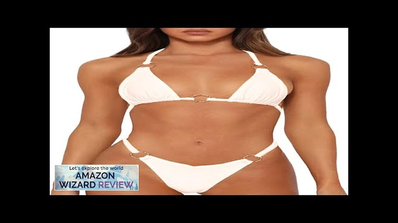 Sexy Bikinis for Women 2 Piece Bikini Spaghetti Strap Swimsuits Solid Color Review