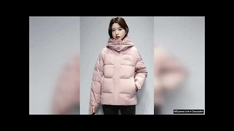 Women Korean Thick Warm Down Cotton Puffer Jacket Long Sleeve Hooded Parka Review