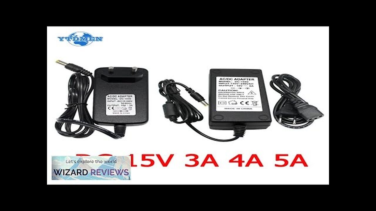 AC DC 15V 3A 4A 5A Power Supply Adapter 220 to 15 Review