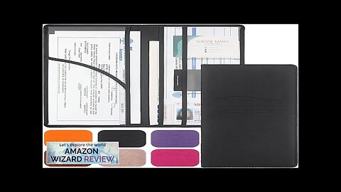 Premium Leather Car Registration & Insurance Card Holder with Magnetic Shut Review