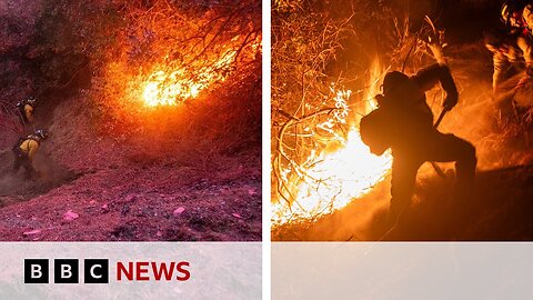 LA firefighters ready for ‘hurricane force winds’, mayor says | BBC News