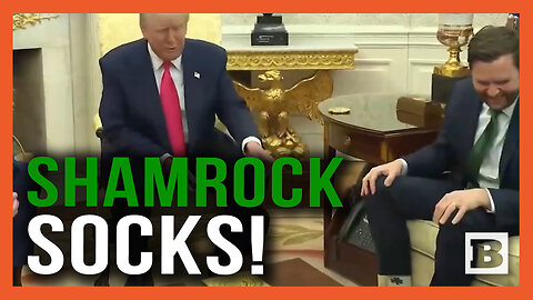 "I Love These Socks, What's with These Socks?" Trump Distracted by Vance's Shamrock Socks